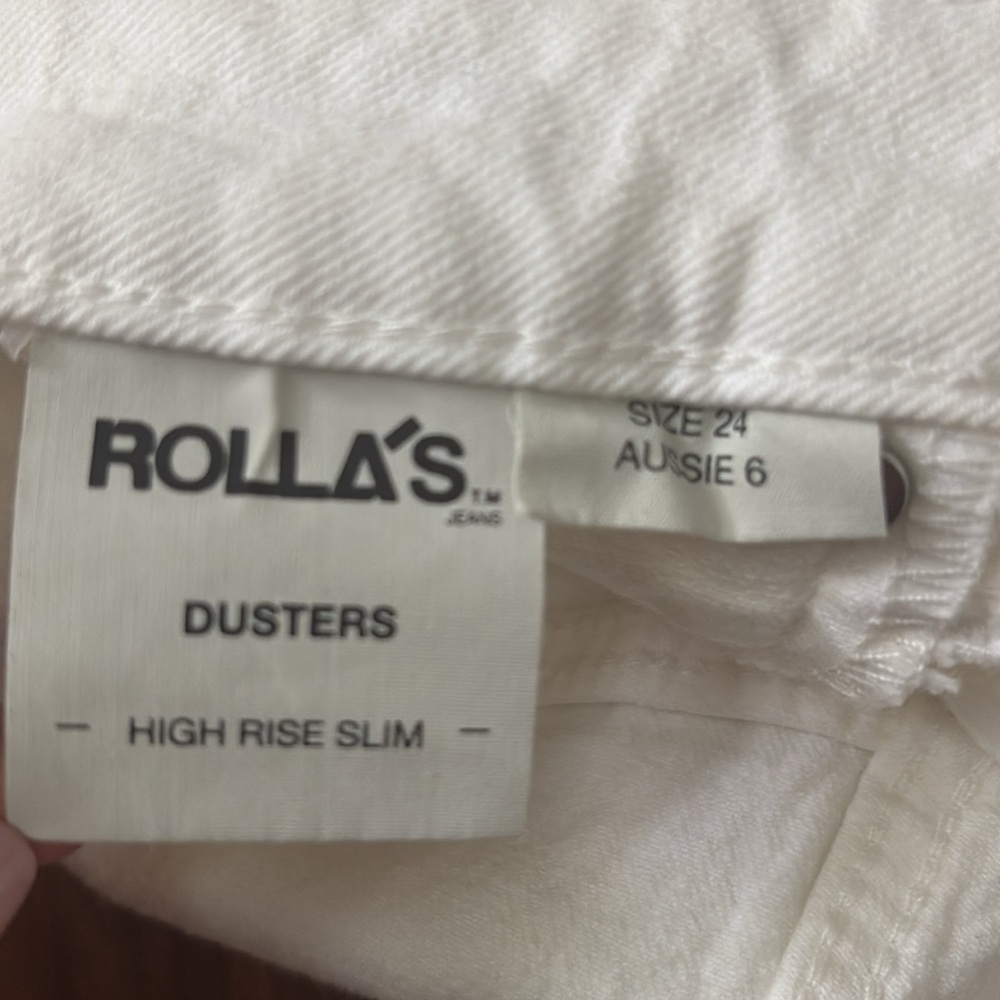 ROLLA'S White High Rise Slim Dusters - Picture 3 of 6
